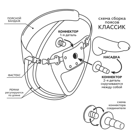 Фаллос-насадка Unicock 7", Lovetoy